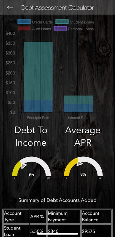 Debt Assessment Calculator FIRE App