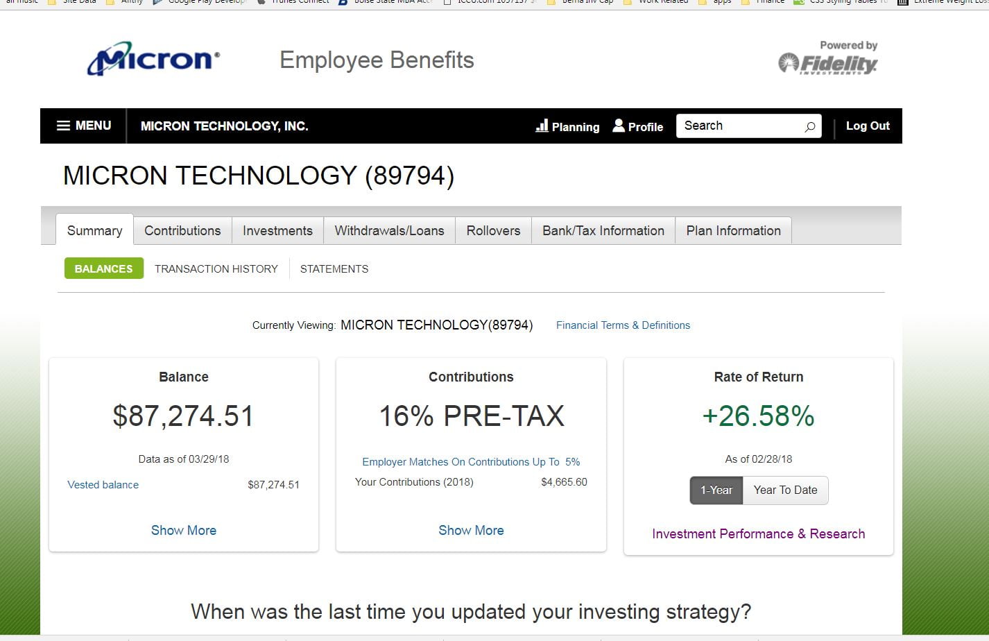 My Suggestion: www.netbenefits.com/fidelity