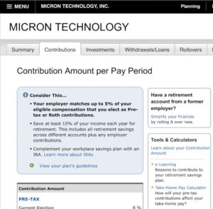 401k.com net benefits contributions