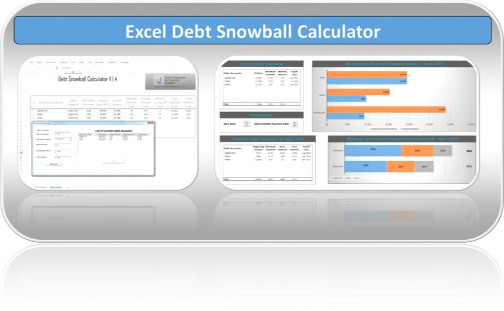 Excel Debt Snowball Calculator Template Sheet