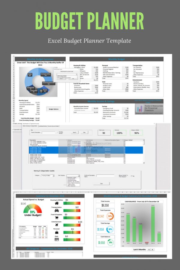 Excel budget spreadsheet planner