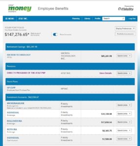 Fidelity Netbenefits Account Summary