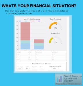 debt calculator to assess your financial situation